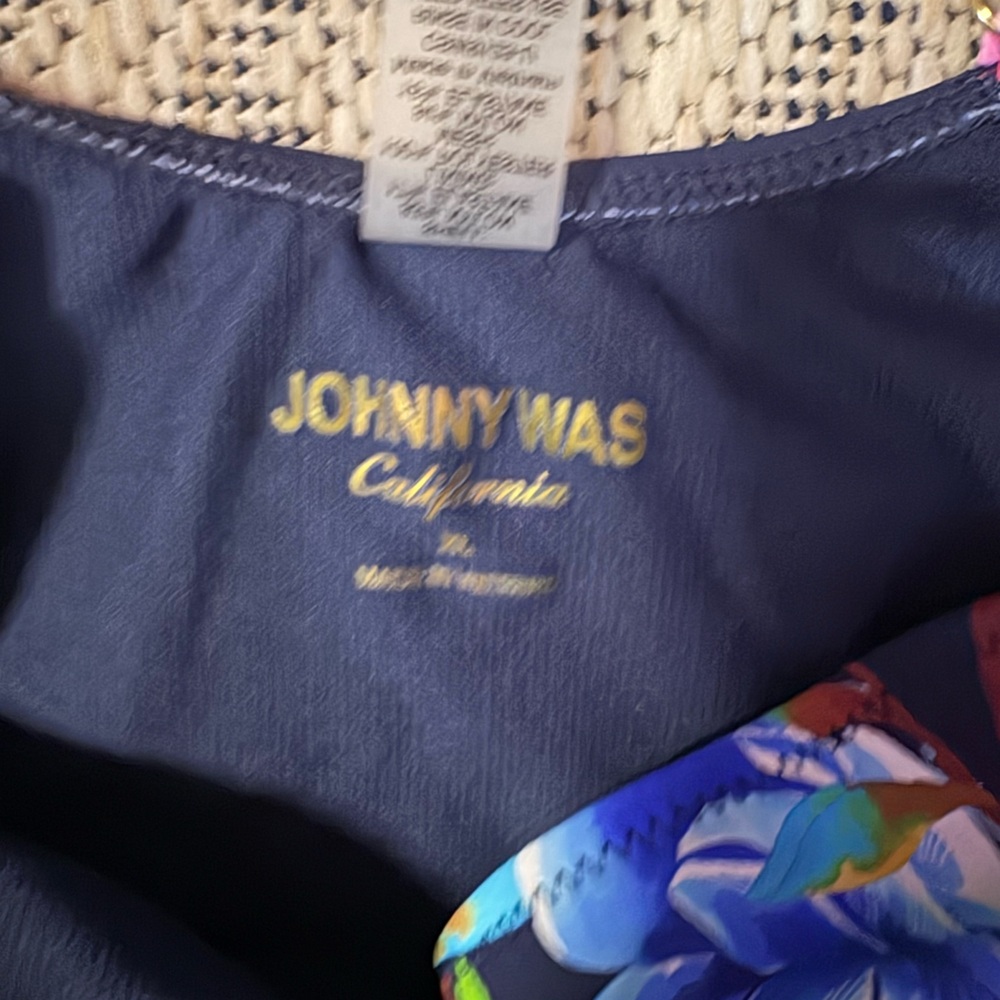 Johnny Was Floral Ocean Dreamer Womens Swimsuit Navy and Multicolor Xl - Picture 4 of 4
